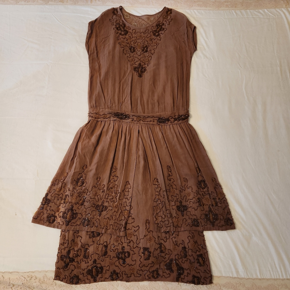 Antique Beaded Flapper Gown